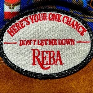 Reba Blue and Tan Ankle Boots